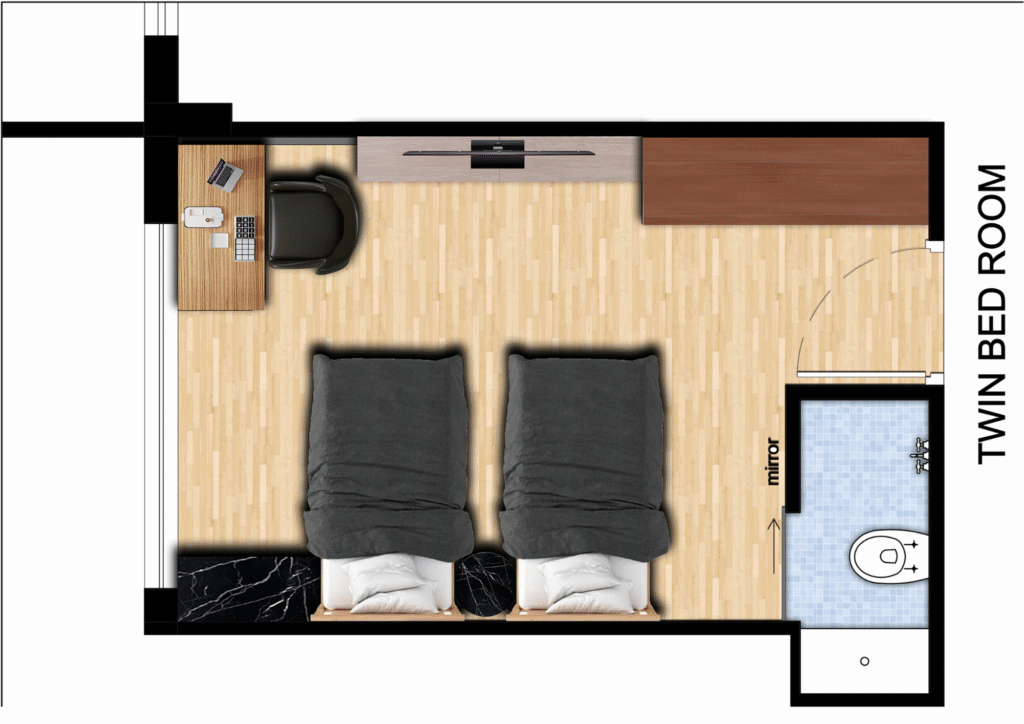 Twin Bed Room - Infinity Hotel